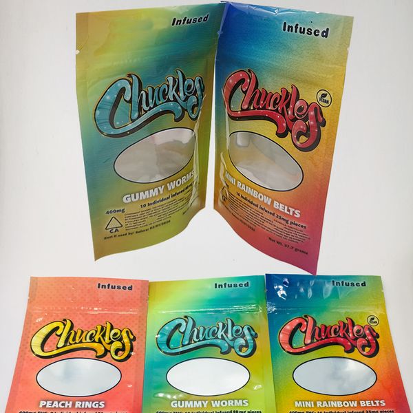 

Chuckles Edibles Packaging Bags 102*160mm Ziplock Mylar Bags Smell Proof Stand Up Pouch Food Flowers PET Concentrate Packaging OEM Bags