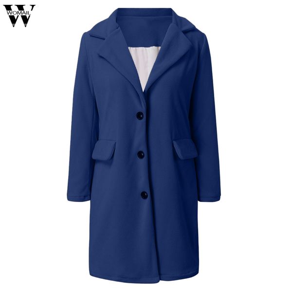 

womail womens coats woman long wool coat elegant blend coats slim female long coat outerwear jacket women abrigo 2019 s-5xl, Black
