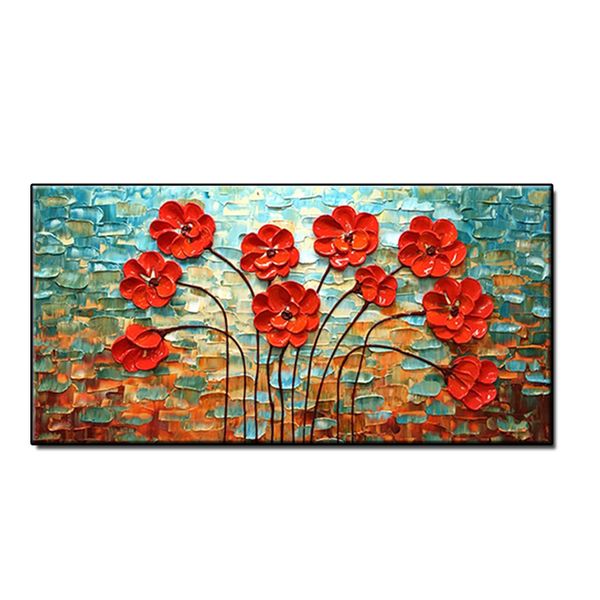 

handmade knife flower oil painting arts home wall decor artwork canvas wall art unframed paintings artwork