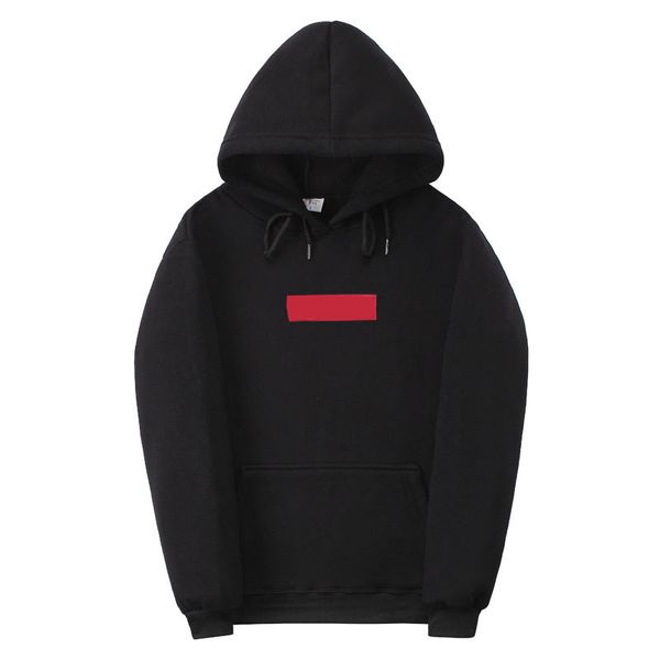 

mens brand designer box logo embroidered hoodies hip hop sweatshirt casual male hooded pullover winter jumper, Black