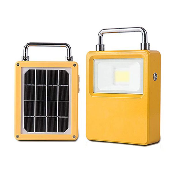 

10w rechargeable work light with solar panel cordless portable led camping light waterproof traveling fishing hunting emergency use