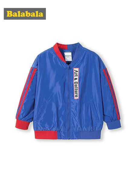 

balabala baby jacket children spring 2019 new children's boy fashion jacket contrast color baseball clothing tide autumn, Blue;gray