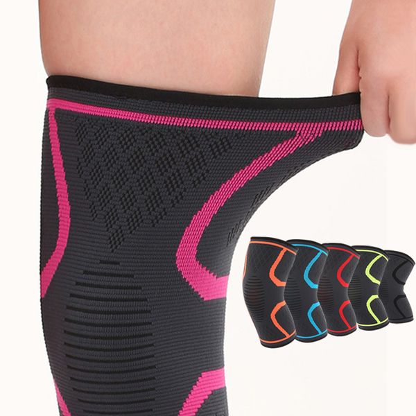 

1pcs fitness running cycling knee support braces elastic nylon sport compression knee pad sleeve for basketball volleyball, Black;gray