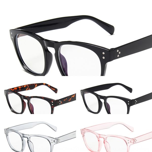 

neutral square gloves and frame mitten anti-blue glasses artistic style academic glasses frame, Silver