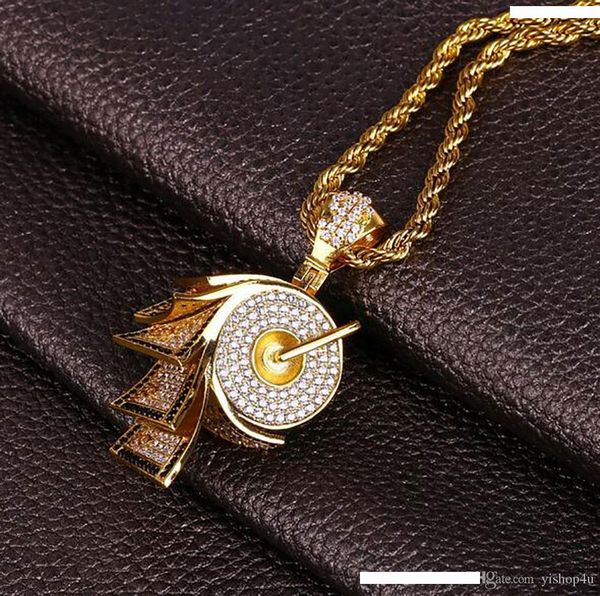 

mens money on a roll gold pendant gold cz bling shine hip hop pendant necklace cubic zirconia 3d pendant with 24inch rope chain, Silver