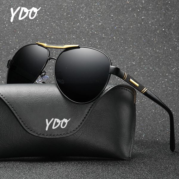 

ydo men polarized sunglasses women vintage sun glasses 2019 new blue film lens uv400 summer driving shades, White;black