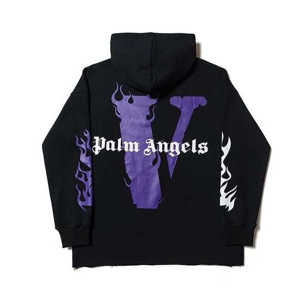 

18ss VLONE X Palm Angels с капюшоном толстовка Мужчины Женщины письмо печатных мода повседн