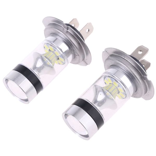 

2pcs car fog light driving drl bulb 100w 1800lm hi/lo beam 20 led white lamp