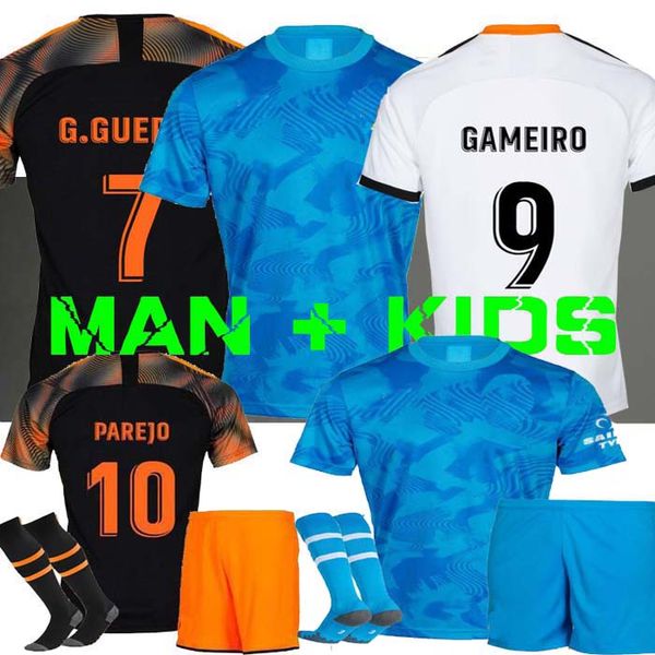 

Man kid 19 20 valencia cf occer jer ey gaya 2019 2020 parejo football kit hirt gameiro rodrigo jer ey mina home away third blue boy, Black;yellow