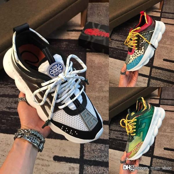 

reactionversace kith for chain sneakers males mens luxury designer shoes females womens men trainers casual fashion reaction sneakers