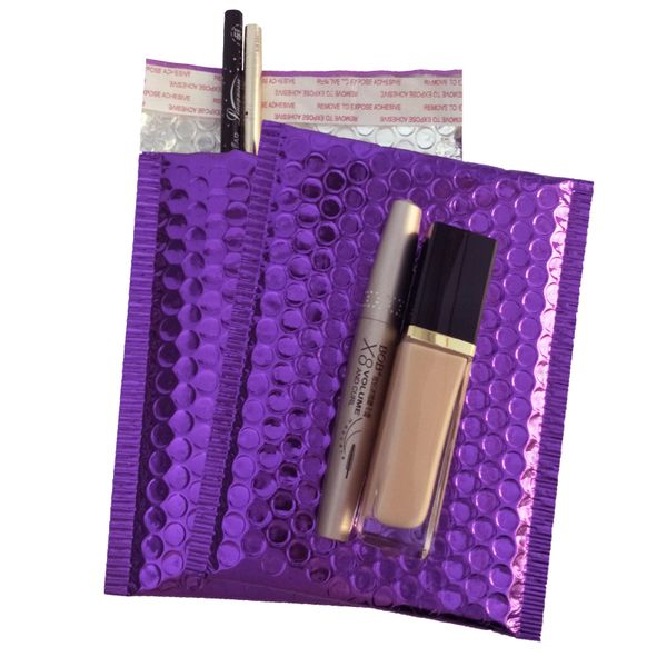 

10шт фиолетовый металлический почтоотправитель пузыря фольги мешки пузыря алюминированной почтовые сумки мешок венчания подарочная упаковка