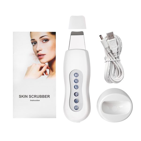 

ultrasonic face cleaner skin scrubber ultrasound vibration massager ultrasound peeling clean tone lift scrubber rechargeable cleaning tools