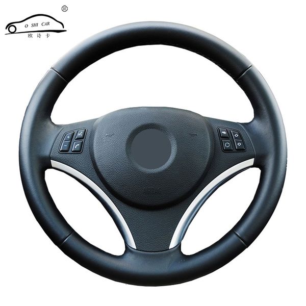 

genuine leather car steering wheel cover for e90 325i 330i 335i e87 120i 130i 120d/steering-wheel handlebar braid