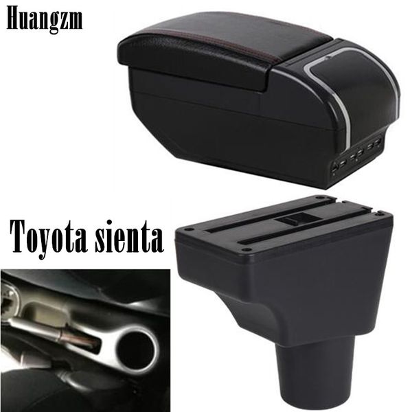 

for sienta armrest box rotatable center centre console storage box with cup holder ashtray usb interface products accesso