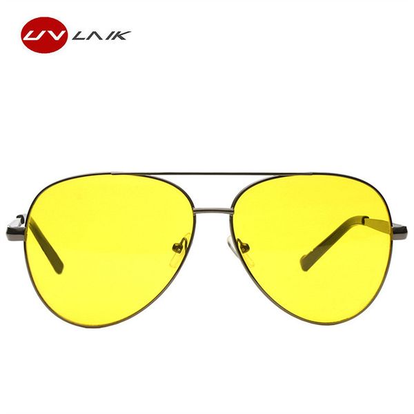 

uvlaik yellow sunglasses night vision goggles driving glasses driver polaroid sun glasses uv400, White;black