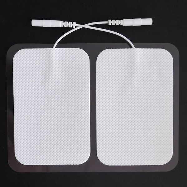 

tens unit adhesive electrode pads with plug 2.4inch*3.5inch ems electric stimulator large pads 2pcs per pack
