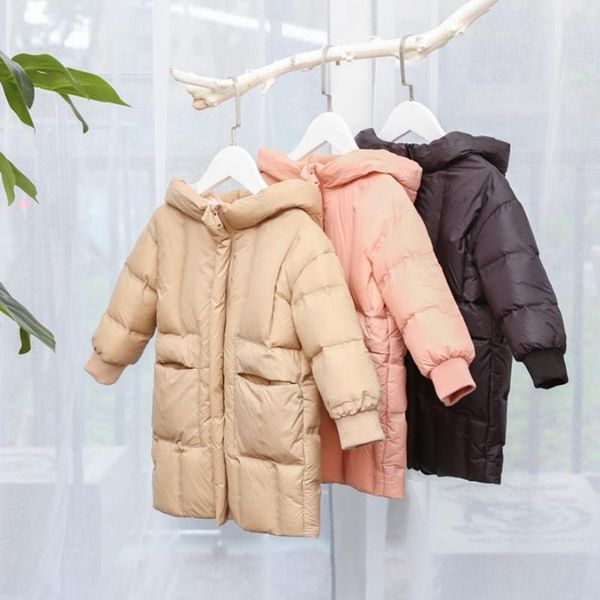 

european style winter new children's down jackets for girl and boys whiter duck down jacket modis kids clothes overcoat y1801, Blue;gray