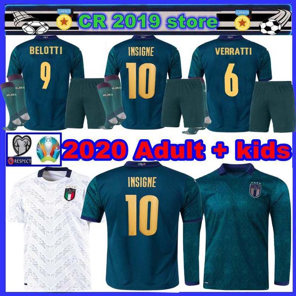 

New italy 2020 italy long leeve home occer jer ey 2020 european cup national team italy bonucci immobile in igne football jer ey kid, Black;yellow
