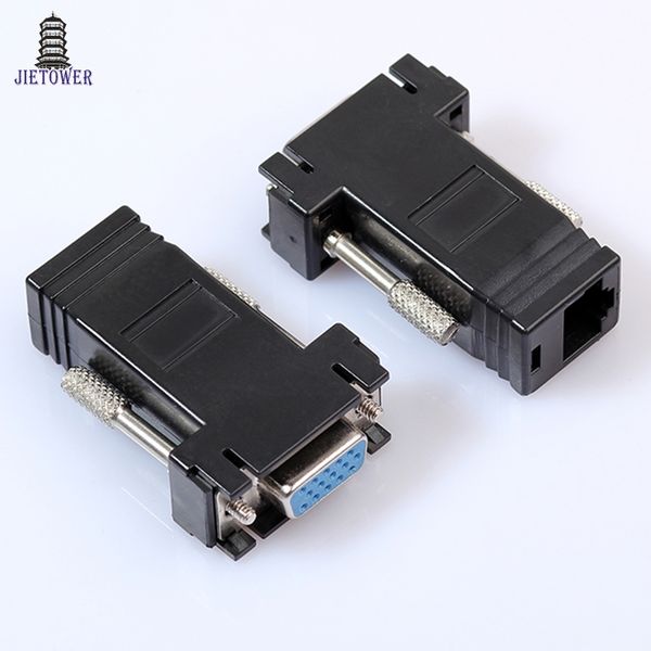 

factory price selling new vga extender female to lan cat5 cat5e rj45 ethernet female adapter