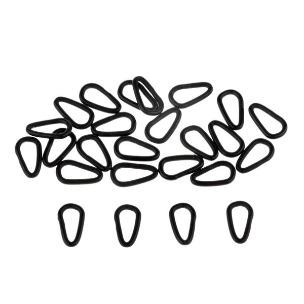 

25pcs карп рыбалка tear drop рог кольца ссылки loops quick change swivel clips