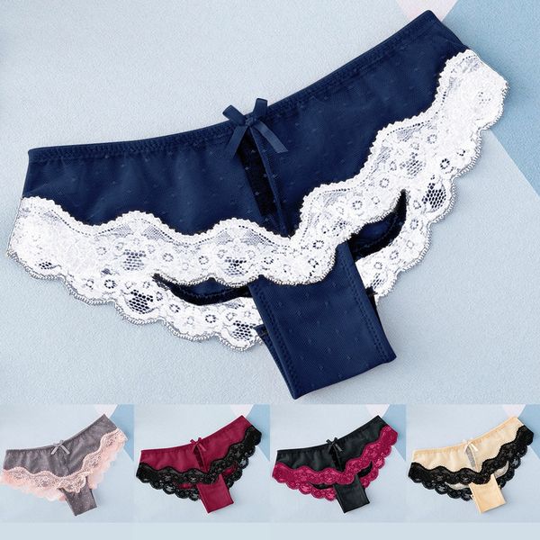 

cotton panty underwear fashion delicate women translucent underwear sheer lace tank lace underpant panty intimates l xl, White