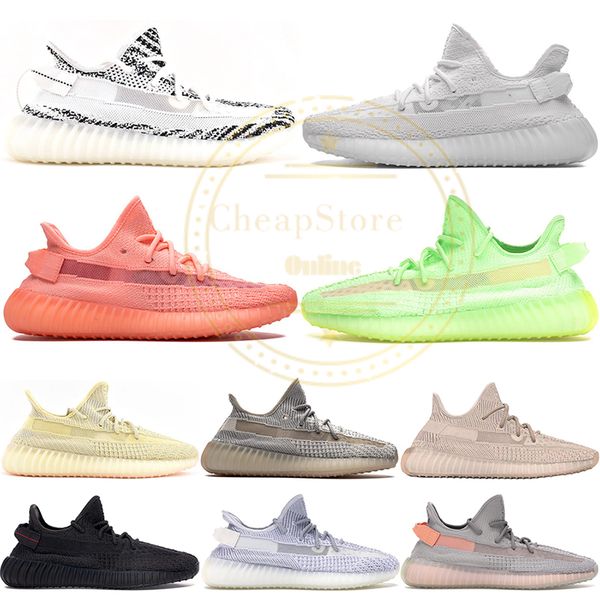 

Top Quality Black Static Reflective True Form Clay Kanye West Antlia Synth Gid Glow Mens Womens Running Shoes Athletic Designer Sneakers