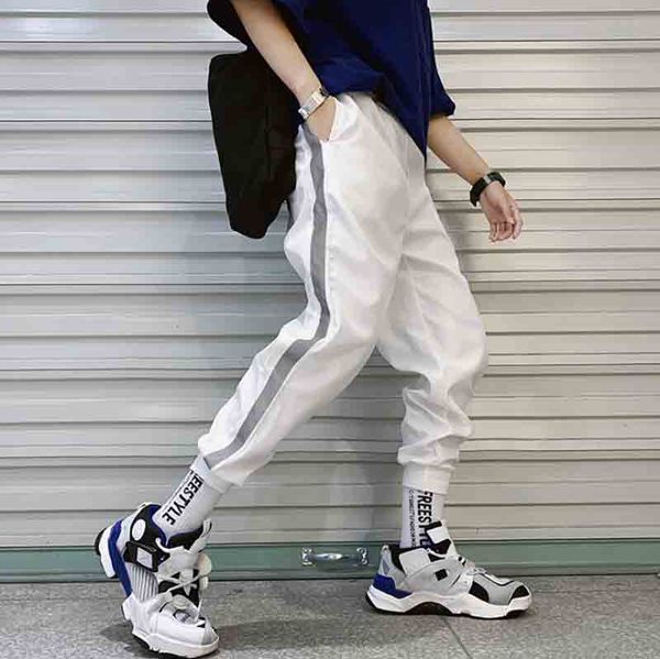 

men`s harem pants fashion street hip hop pants spring&autumn causal loose pencil black&white for men plus size 2xl