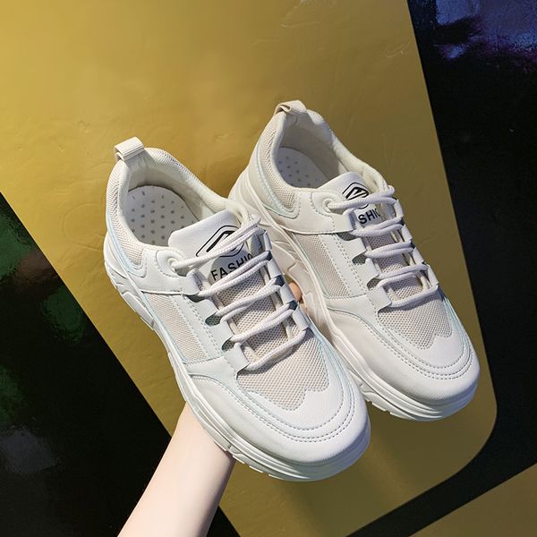 

autumn sneakers women casual platform ladies fitness trainers breathable jogging shoes light sports shoes mujer fashion, Black