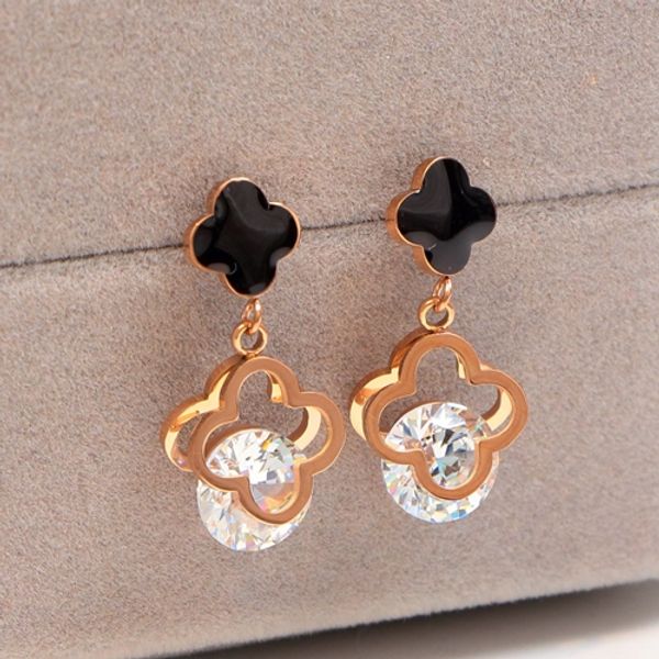 

i pair crystal stone pendant drop earrings fashion rhinestone inlaid waterdrop dangle earring women jewelry accessory, Silver
