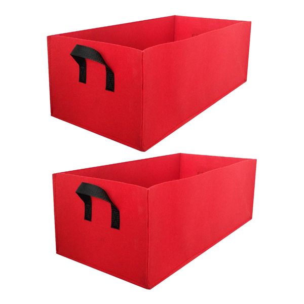 

2pcs thickened felt non-woven plant grow bags potato container red_l