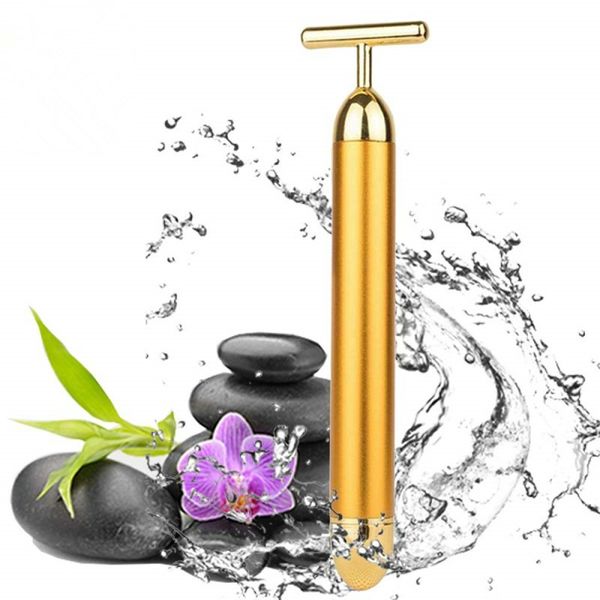 

face massager slimming patch gold vibration facial beauty bar roller massager stick lift skin tightening wrinkle stick bar