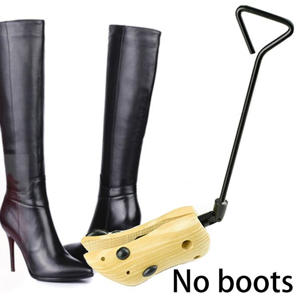 

shoe stretcher keeper high heels support boots expander adjustable length wooden anti crease professional bending crack holder, White;pink