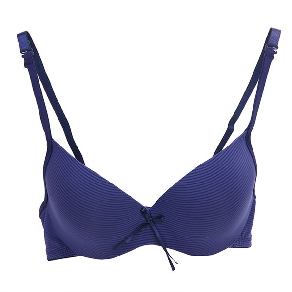 

women lingerie push-up thin cup 3/4 seamless bra striped color cotton striped girl underwear, Red;black