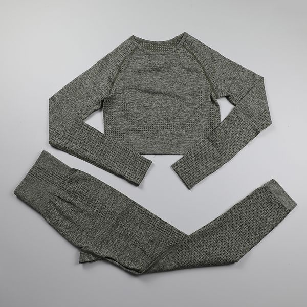 

new 2 piece set workout clothes for women long sleeve crop set sports wear gym clothing athletic yoga sets