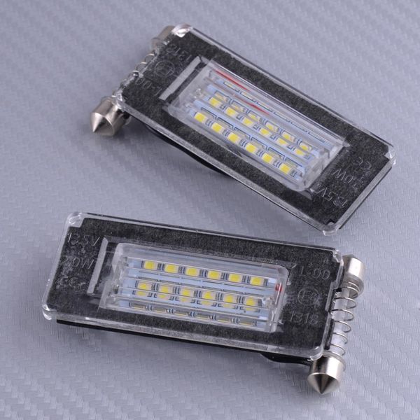 

dwcx 2pcs error white 18 led license plate light lamp for mini cooper r56 r57 r58 r59 2006 - 2009 2010 2011 2012 2013 2014