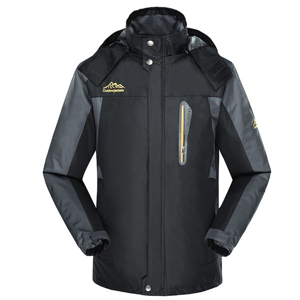 

soft shell outdoors jackets men big size 6xl 7xl 8xl mens hiking jackets windproof waterproof coats climbing camping windbreaker, Blue;black