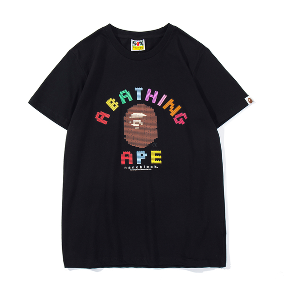 

bap summer mens women brandt-shirts designershirts luxury shirts street hiphop t shirts summer tees short sleeves sweatshirts rg b20022003t, Black