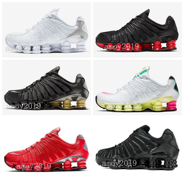 

2020 new shoxes tl men women running shoes black orange white metallic silver cushion mens womens trainers designer sneakers des chaussures