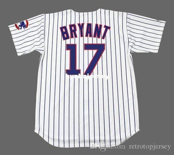

custom #17 bryant chicago stitched majestic home baseball jersey retro mens jerseys running, Black;blue