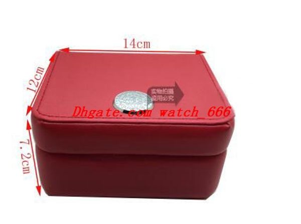 

2019 luxury watch boxes new square red box for watches booklet card tags and papers certificate thick in english, Black;blue
