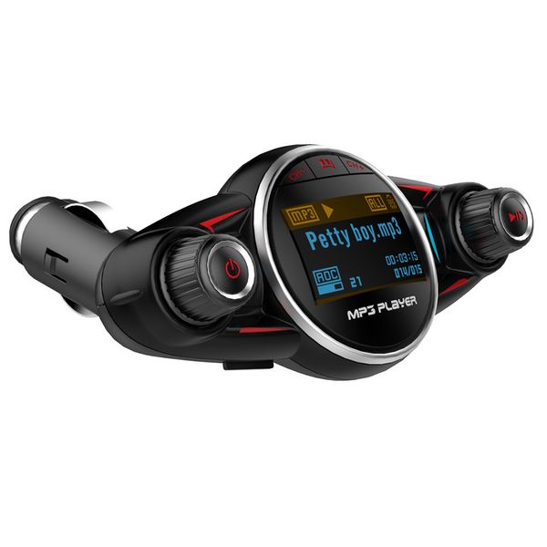 

car auto multifunction car kit handswireless bluetooth fm transmitter lcd mp3 player usb charger vintage radio sd card h128