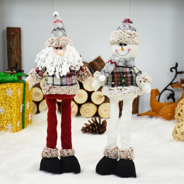 

christmas decoration for home santa claus dolls father christmas snowman toys xmas gift xmas tree ornament retractable dolls