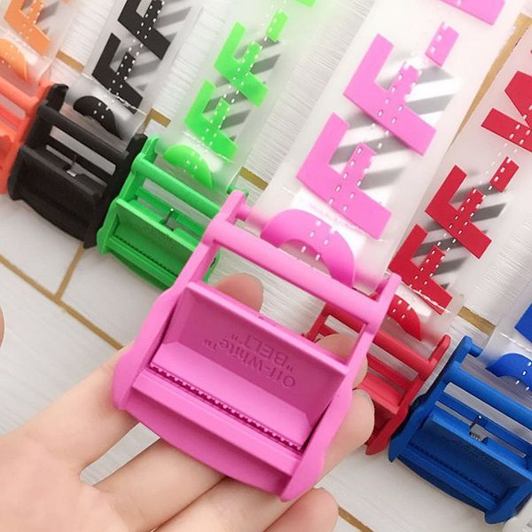 

new special design jelly belt fashionable wild transparent letter belt alloy belt fashion accessories supply, Black;brown