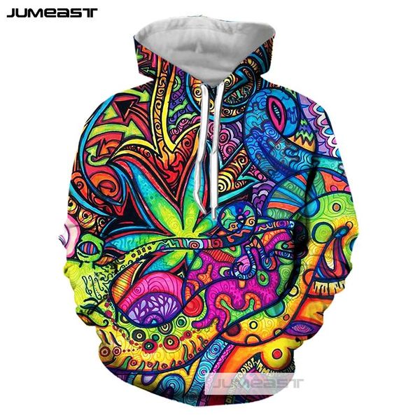 

jumeast 3d printed abstract men/women hoodies fashion colorful totems hooded sweatshirt long sleeve sport pullover, Black