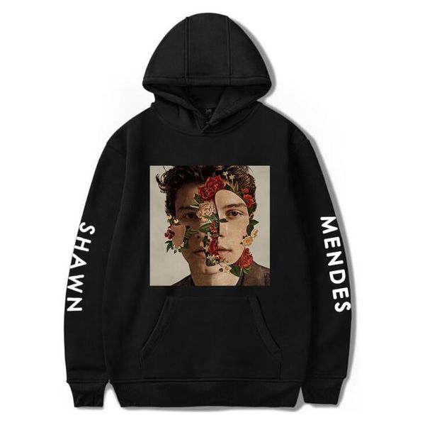 

2018 shawn mendes hoodie autumn women hoodies print hip hop sweatshirts men long sleeve hoodies pullovers coat girls female high quality, Black