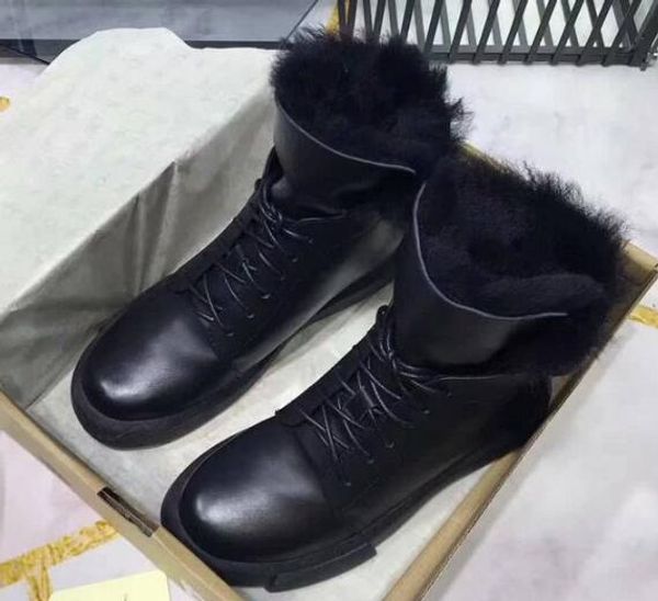

orignal box] russia brand name ug6 keep warm boots snow womens winter snow ankle suede leather wool footwear boots shoes size 35-40, Black