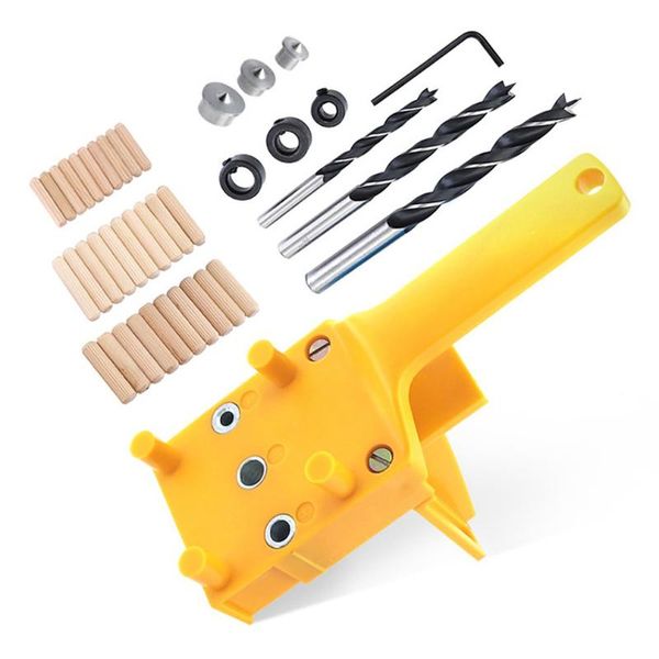 

straight hole wood drill guide locator self-centering drilling puncher doweling saw jig set woodworking toolss