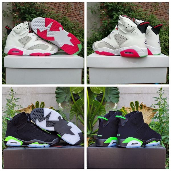 

new arrival jumpman 6 6s hare mens basketball shoes electric green sport sneakers trainer zapatos size 40-47, White;red