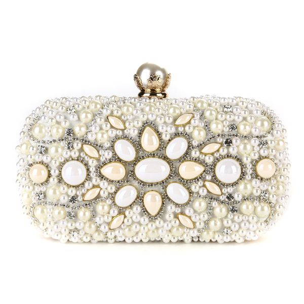 

wholesale factory direct new style handmade evening bag beaded clutch with satin for wedding/banquet/party/porm