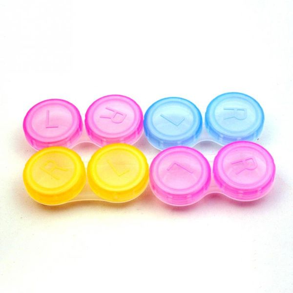 

contact lens box holder portable small lovely candy color eyewear bag container contact lenses soak stora randomly color